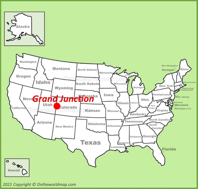 Grand Junction location on the U.S. Map