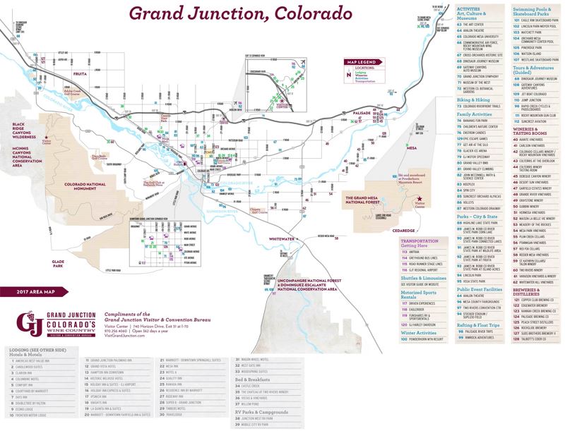 Grand Junction Tourist Map