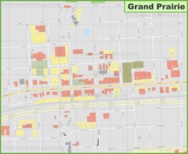 Grand Prairie downtown map