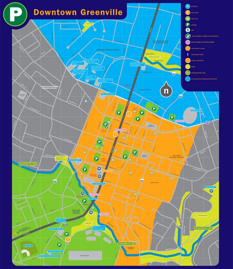 Greenville Parking Map