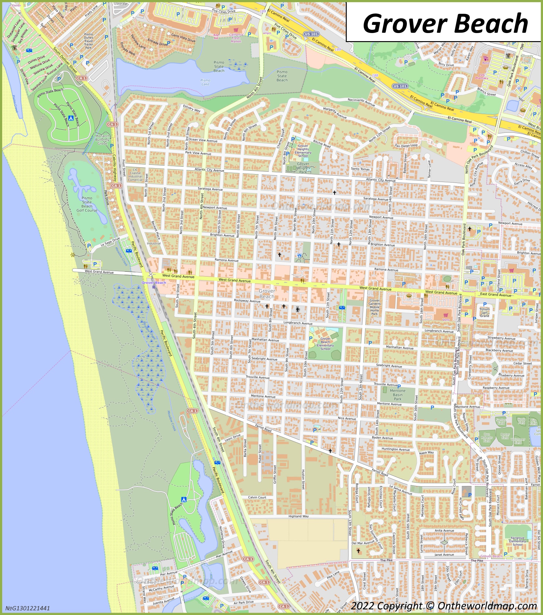 Map of Grover Beach