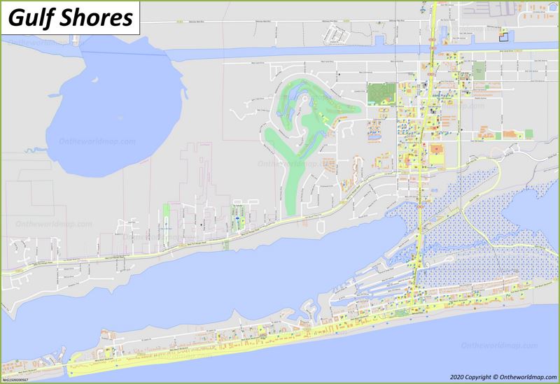 Map of Gulf Shores