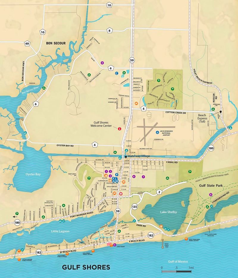 Gulf Shores Tourist Map