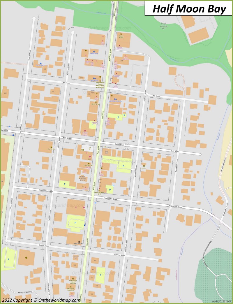 Downtown Half Moon Bay Map