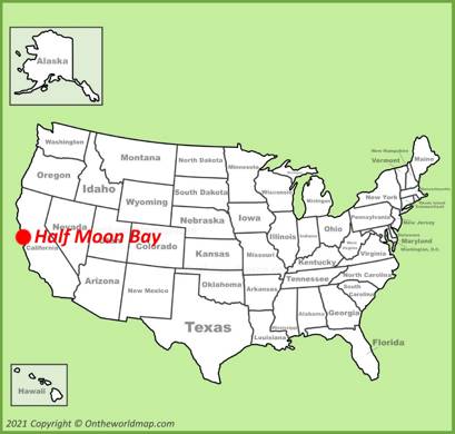 Half Moon Bay Location Map