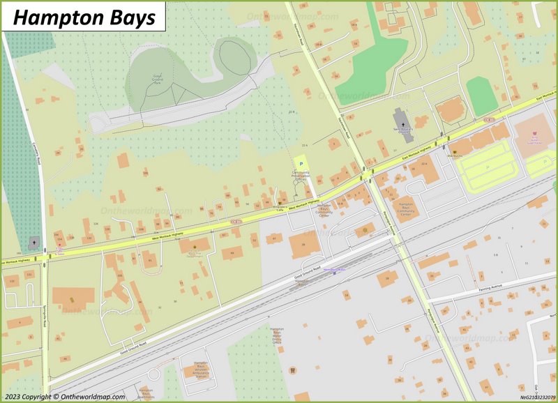 Downtown Hampton Bays Map