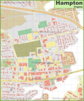 Hampton downtown map