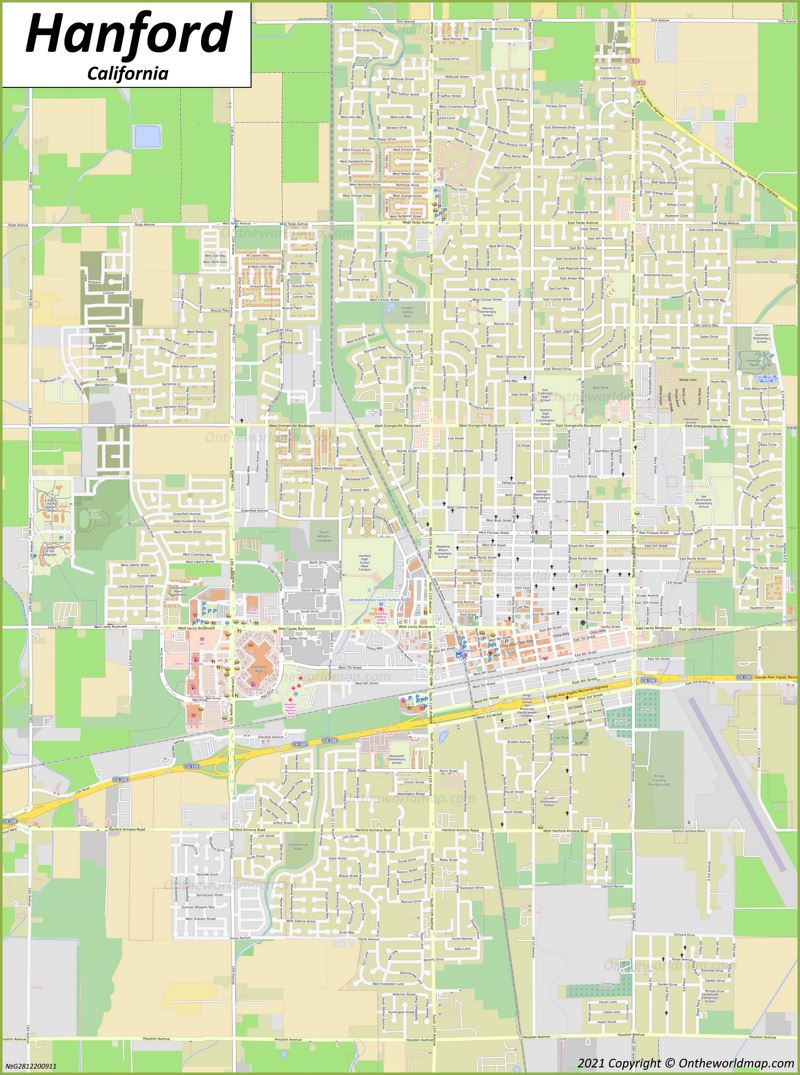 Map of Hanford