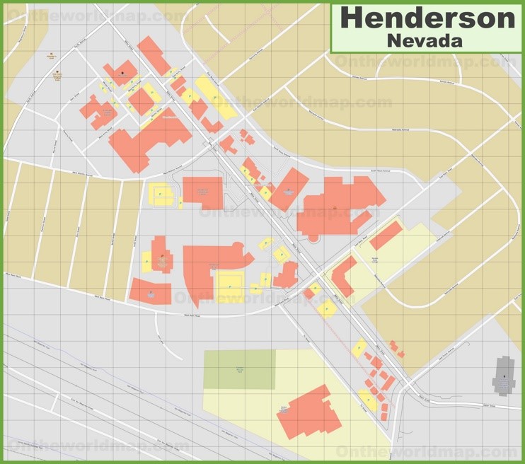 Henderson downtown map