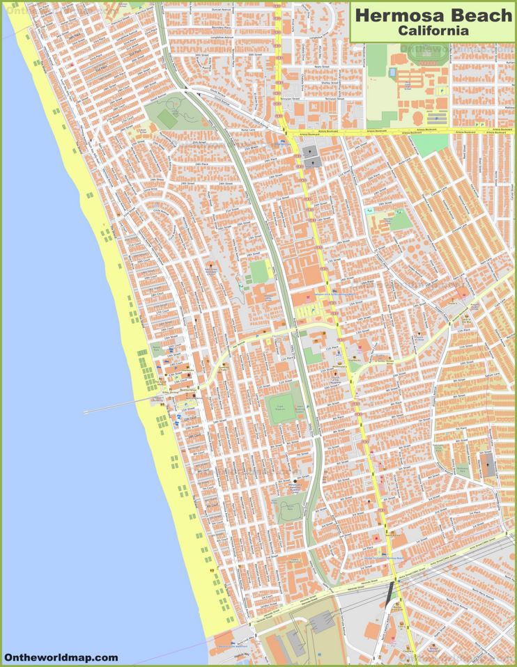 Detailed Map of Hermosa Beach