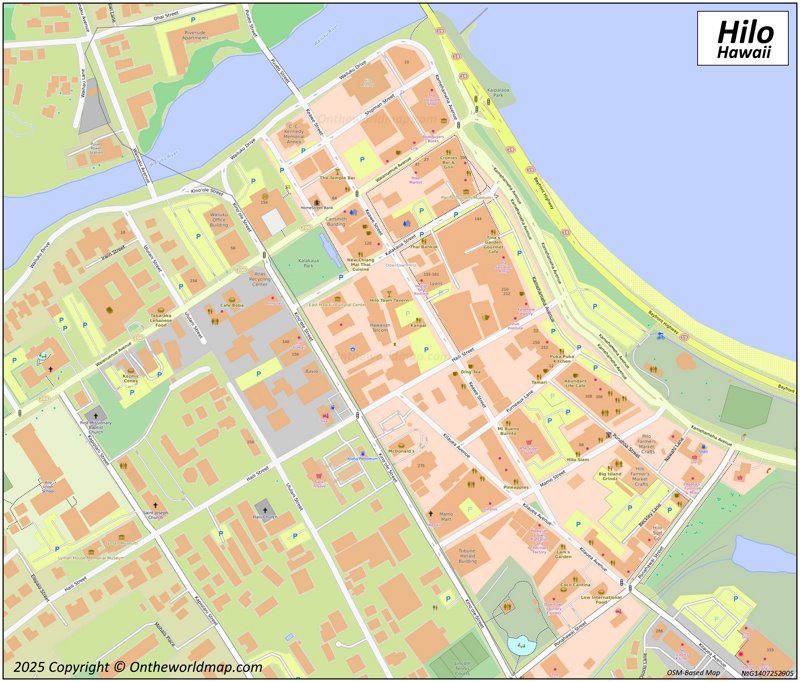 Map of Downtown Hilo