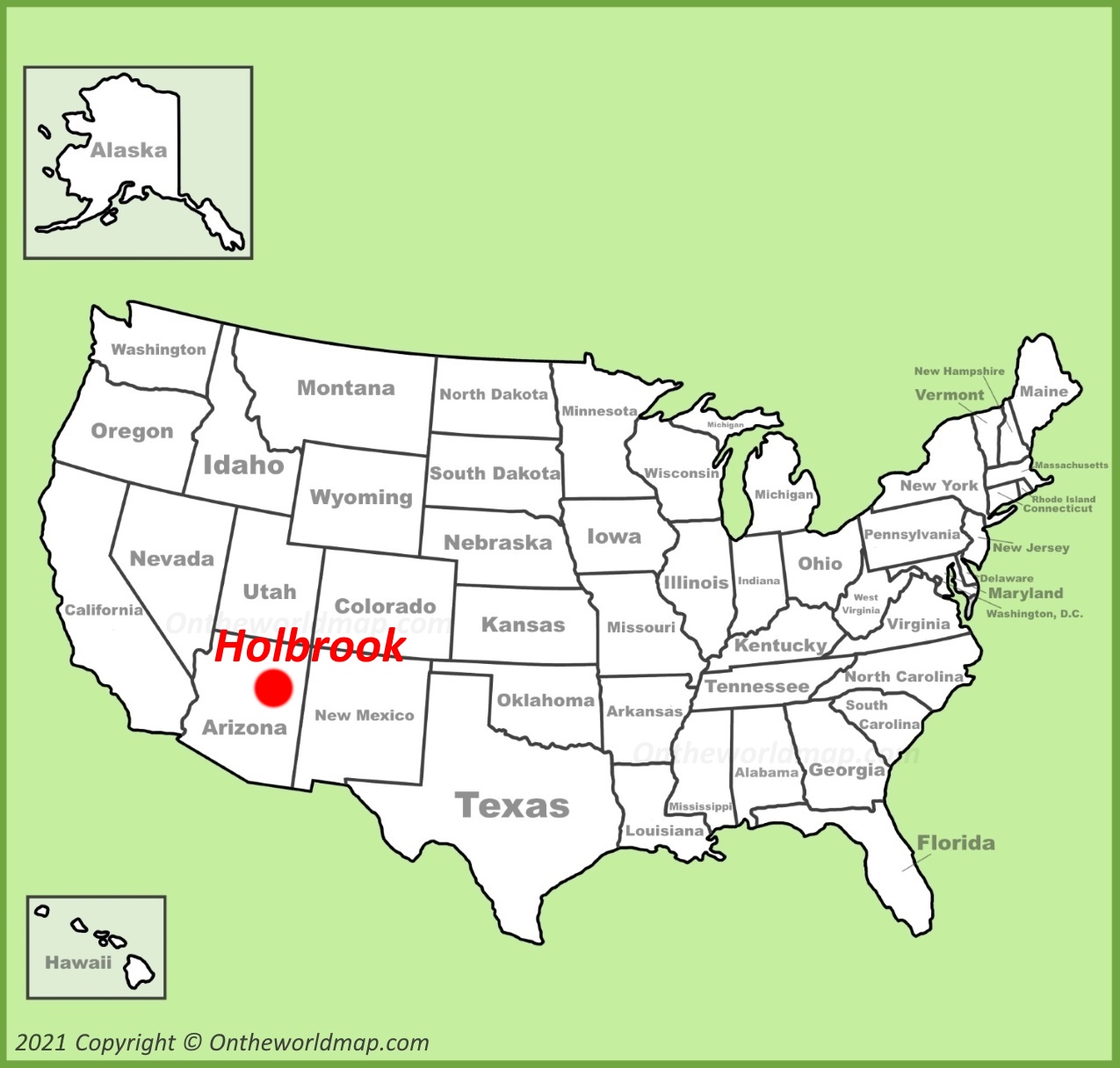 Holbrook Location Map