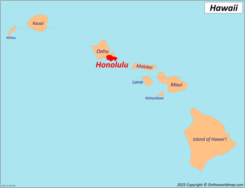 Honolulu Location On The Hawaii Map