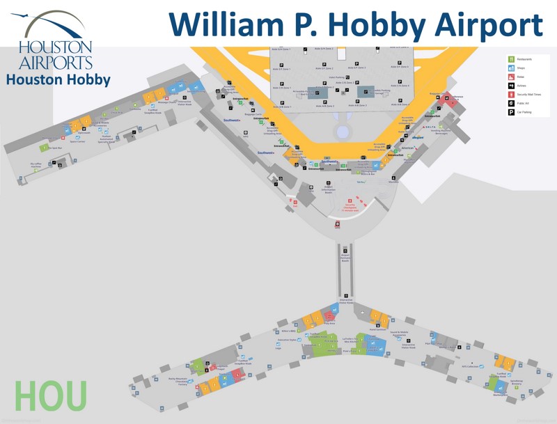 William P. Hobby Airport Map