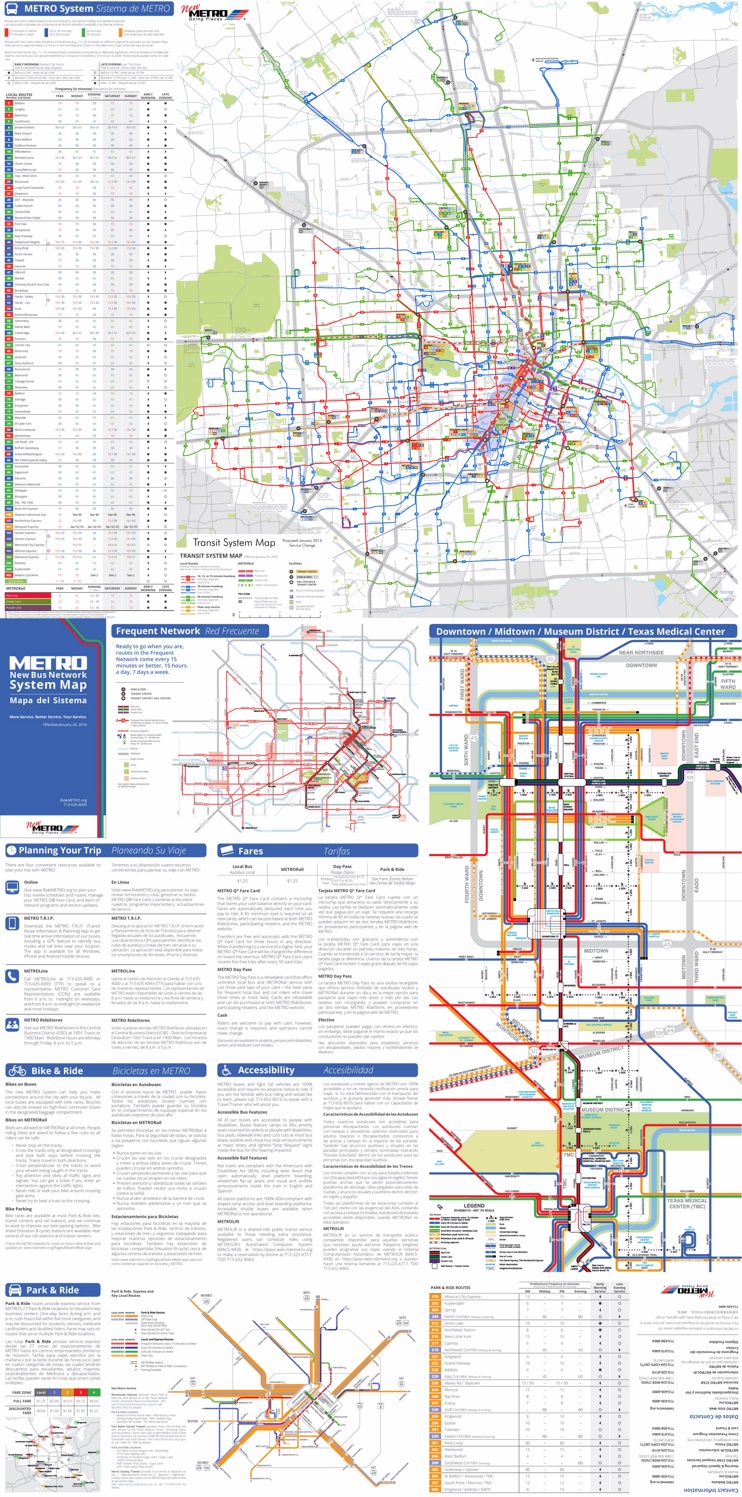 Houston public transport map