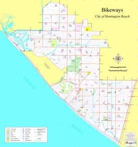 Huntington Beach bike map