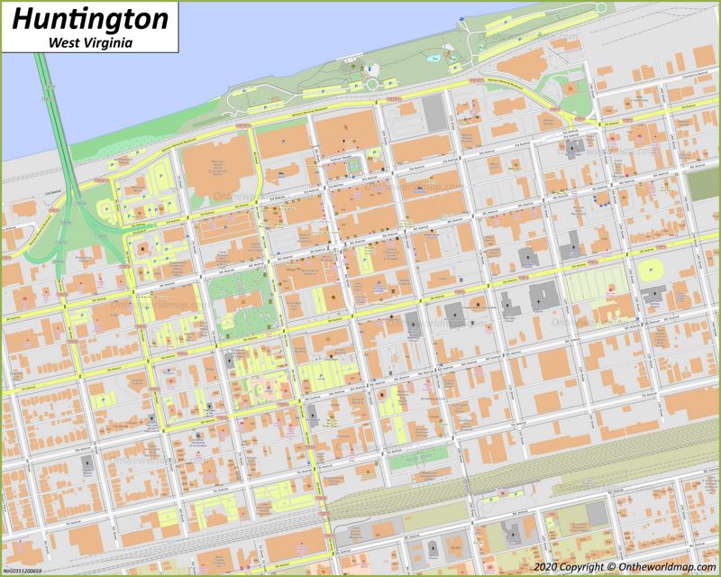 Huntington Downtown Map