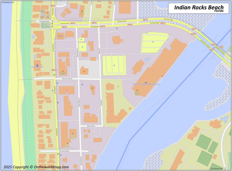 Map of Downtown Indian Rocks Beach
