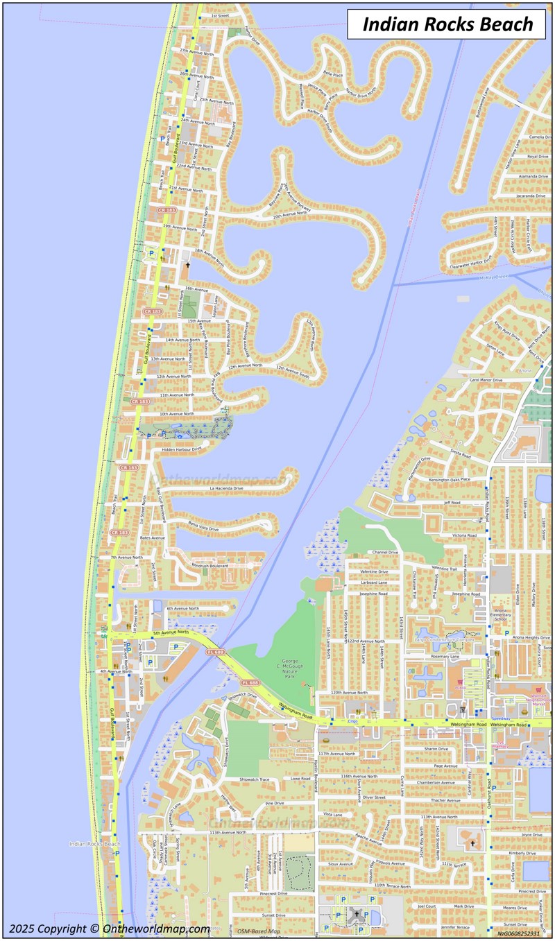 Map of Indian Rocks Beach