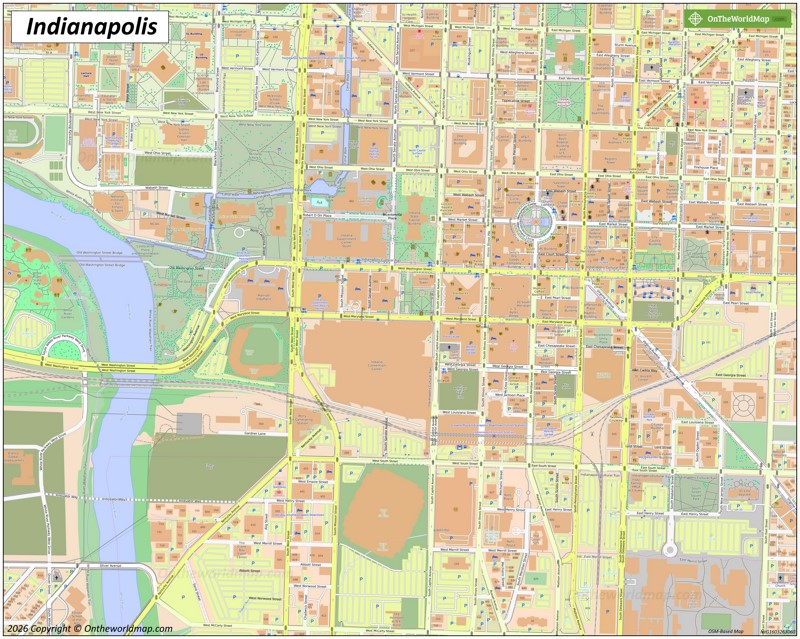 Map of Downtown Indianapolis