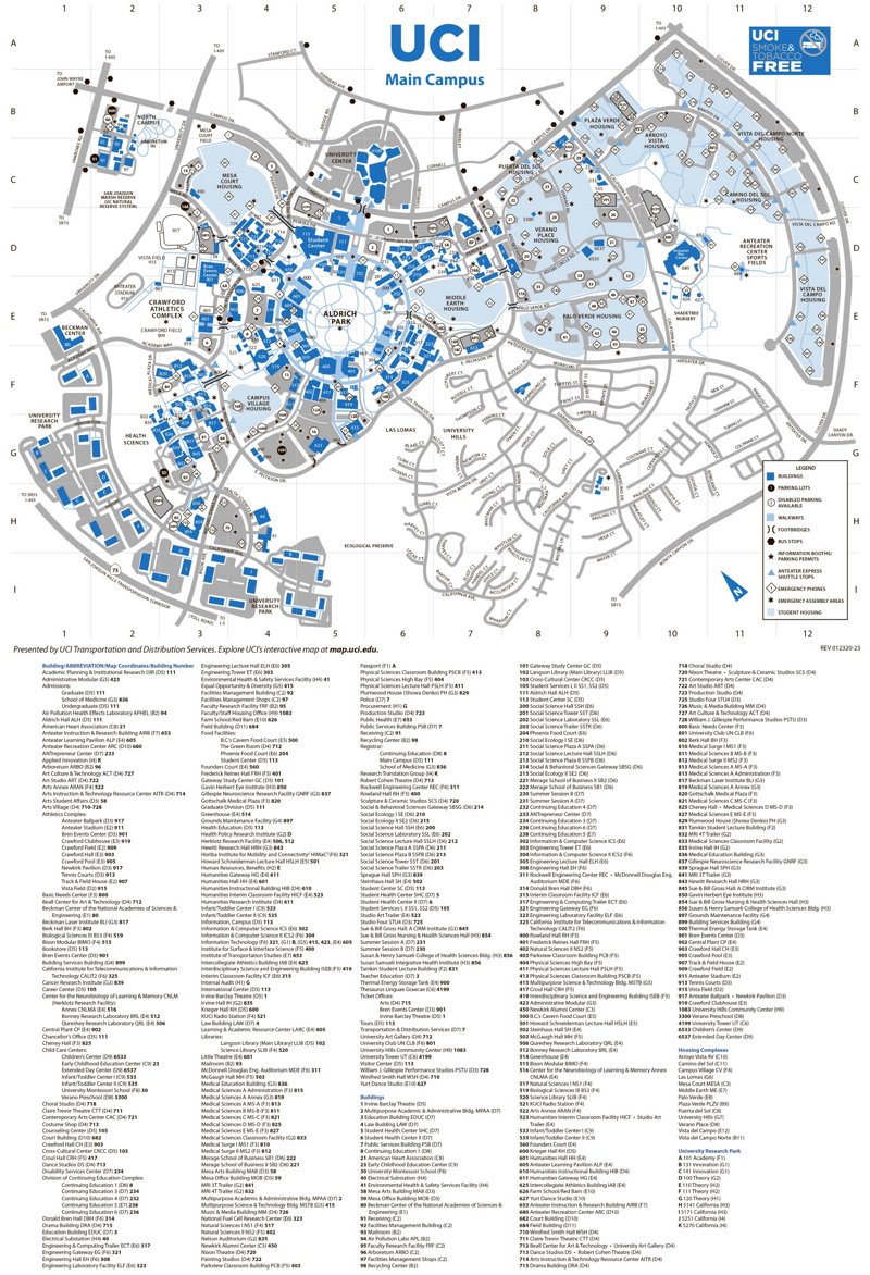 Irvine campus map