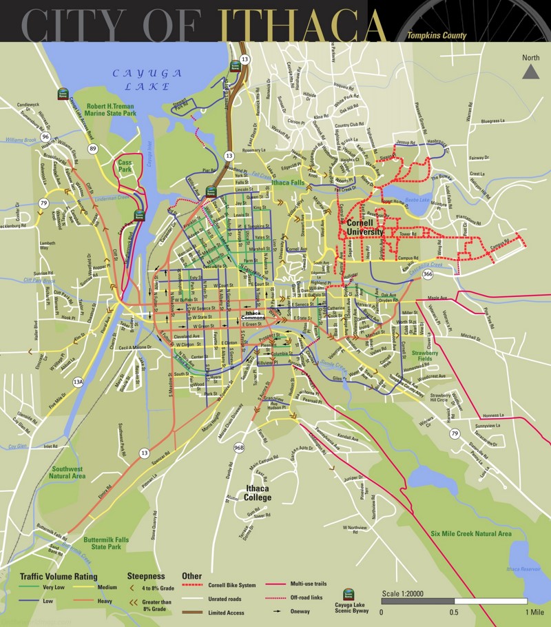Ithaca Bike Map