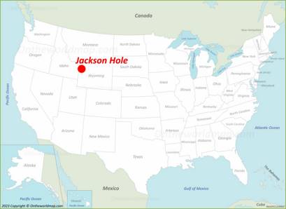 Jackson Hole Location on the USA Map