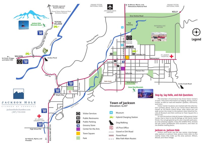 Jackson Tourist Map