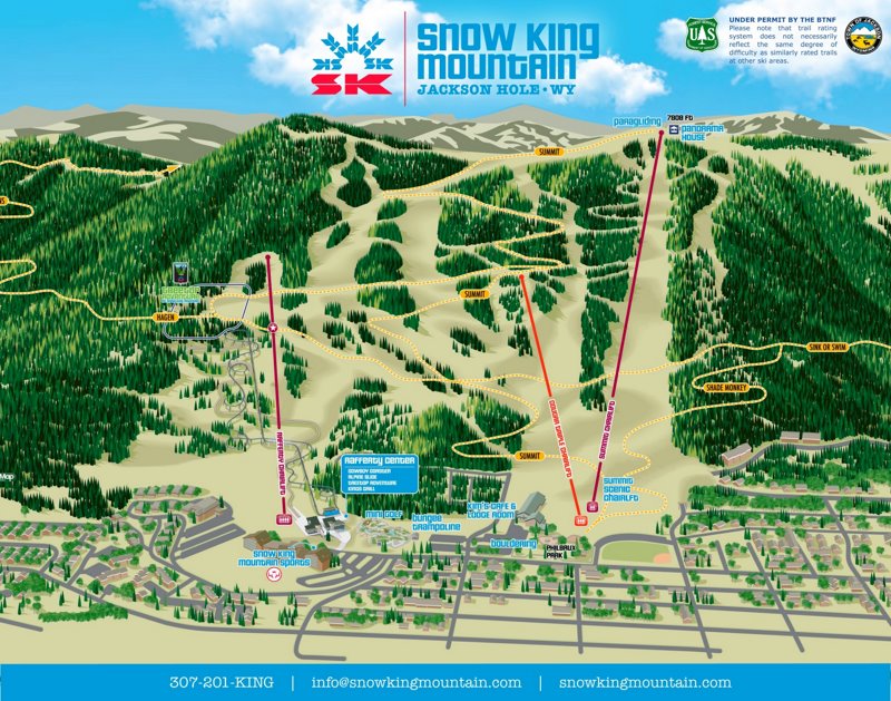 Snow King Mountain Summer Trail Map