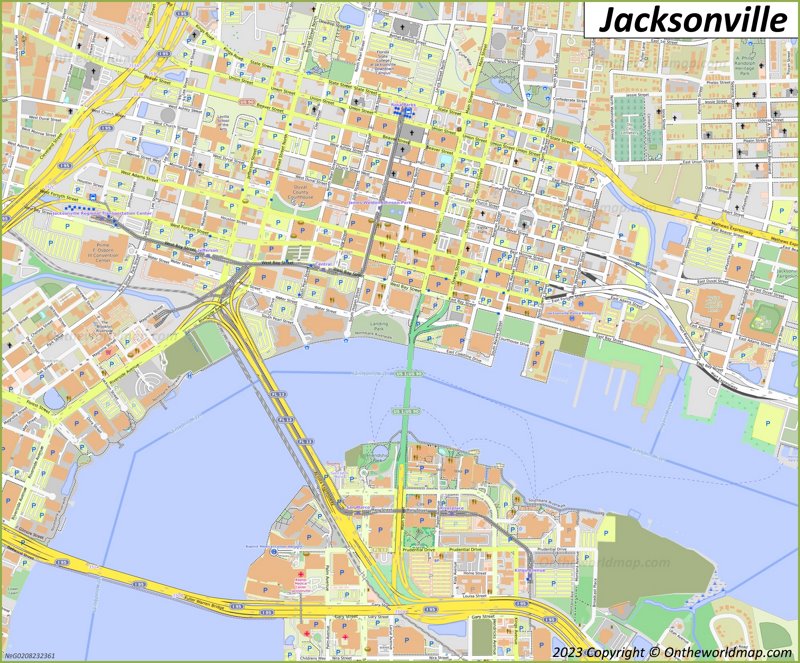 Downtown Jacksonville Map