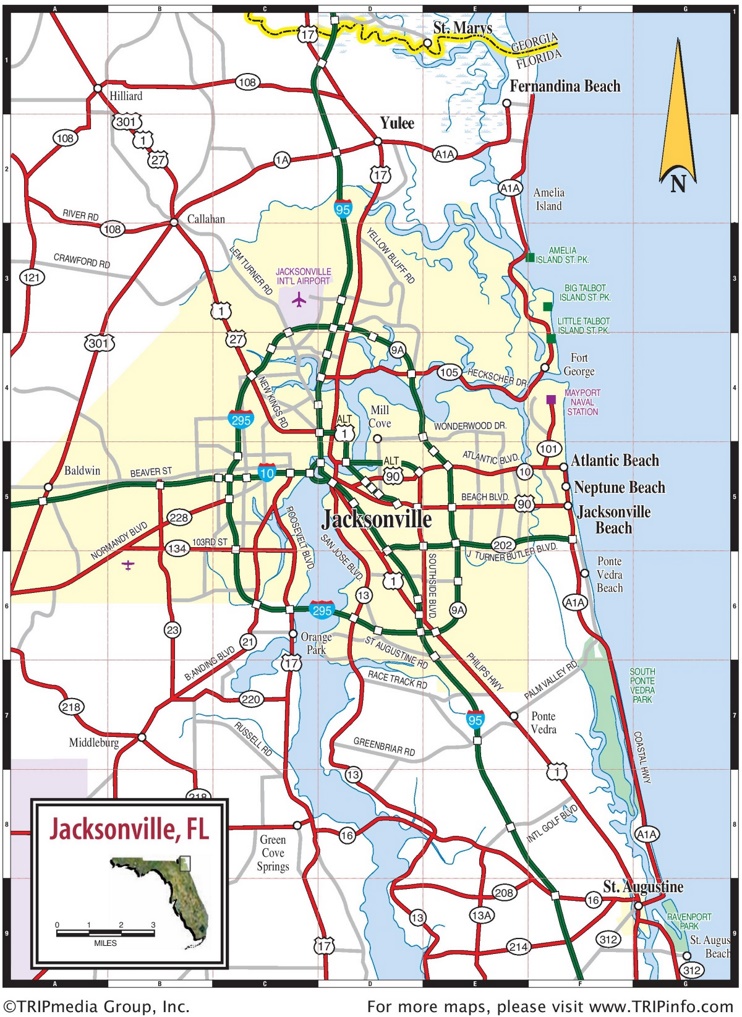 Jacksonville Area Road Map Max 
