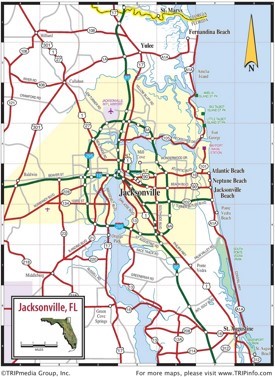 Jacksonville area road map