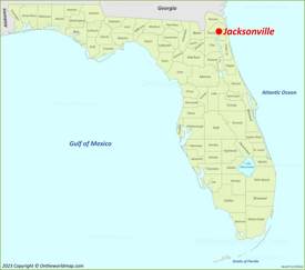 Jacksonville Location On The Florida Map