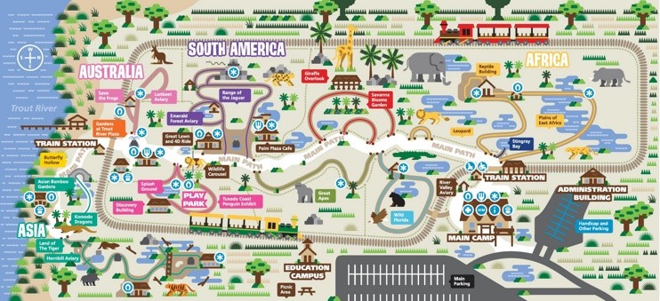 Jacksonville Zoo map