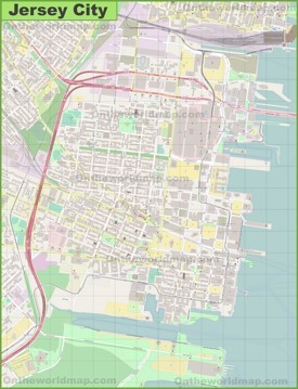 Jersey City downtown map