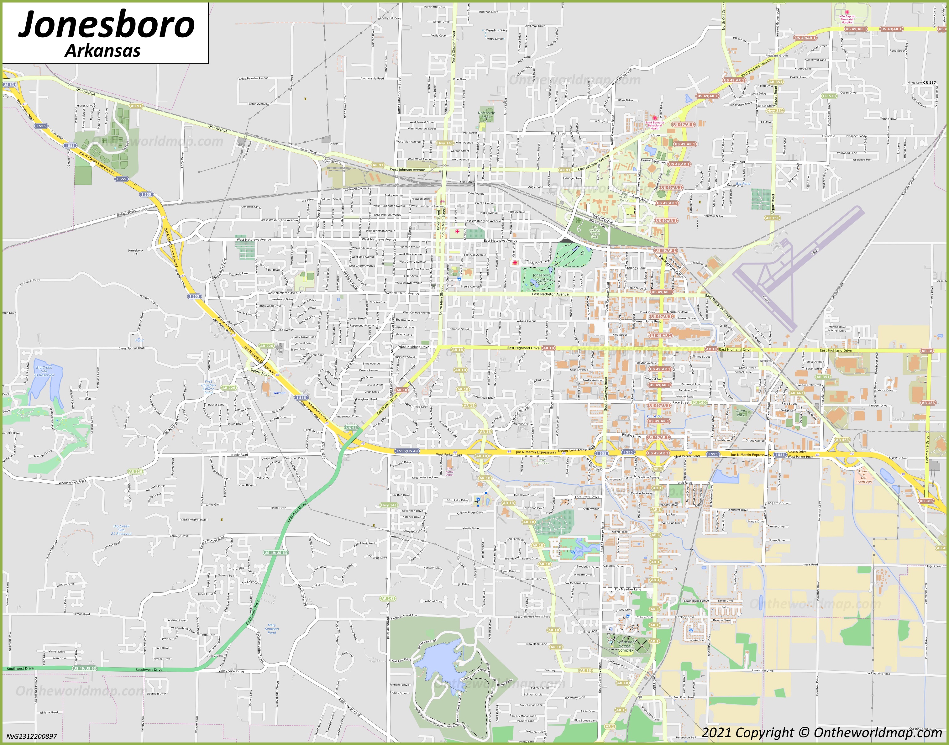 Jonesboro Map Arkansas U S Discover Jonesboro with Detailed Maps