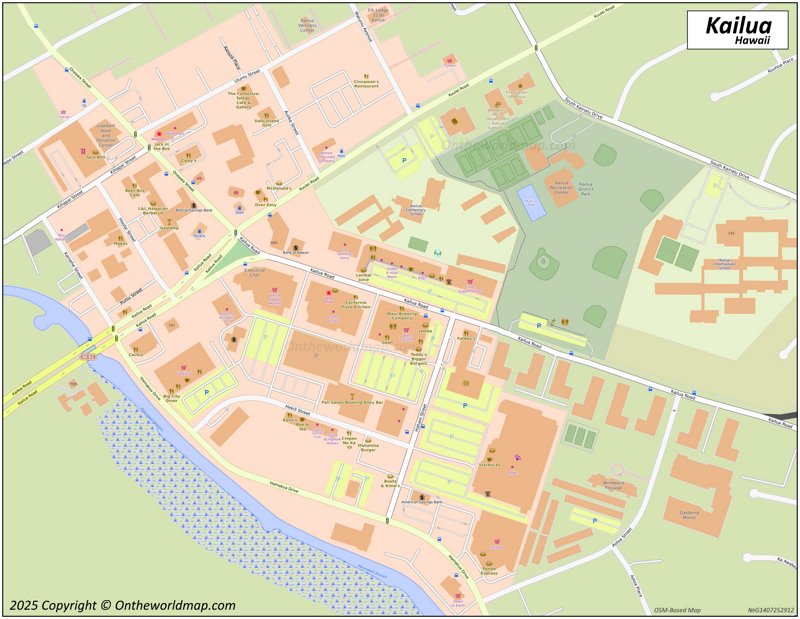 Map of Downtown Kailua