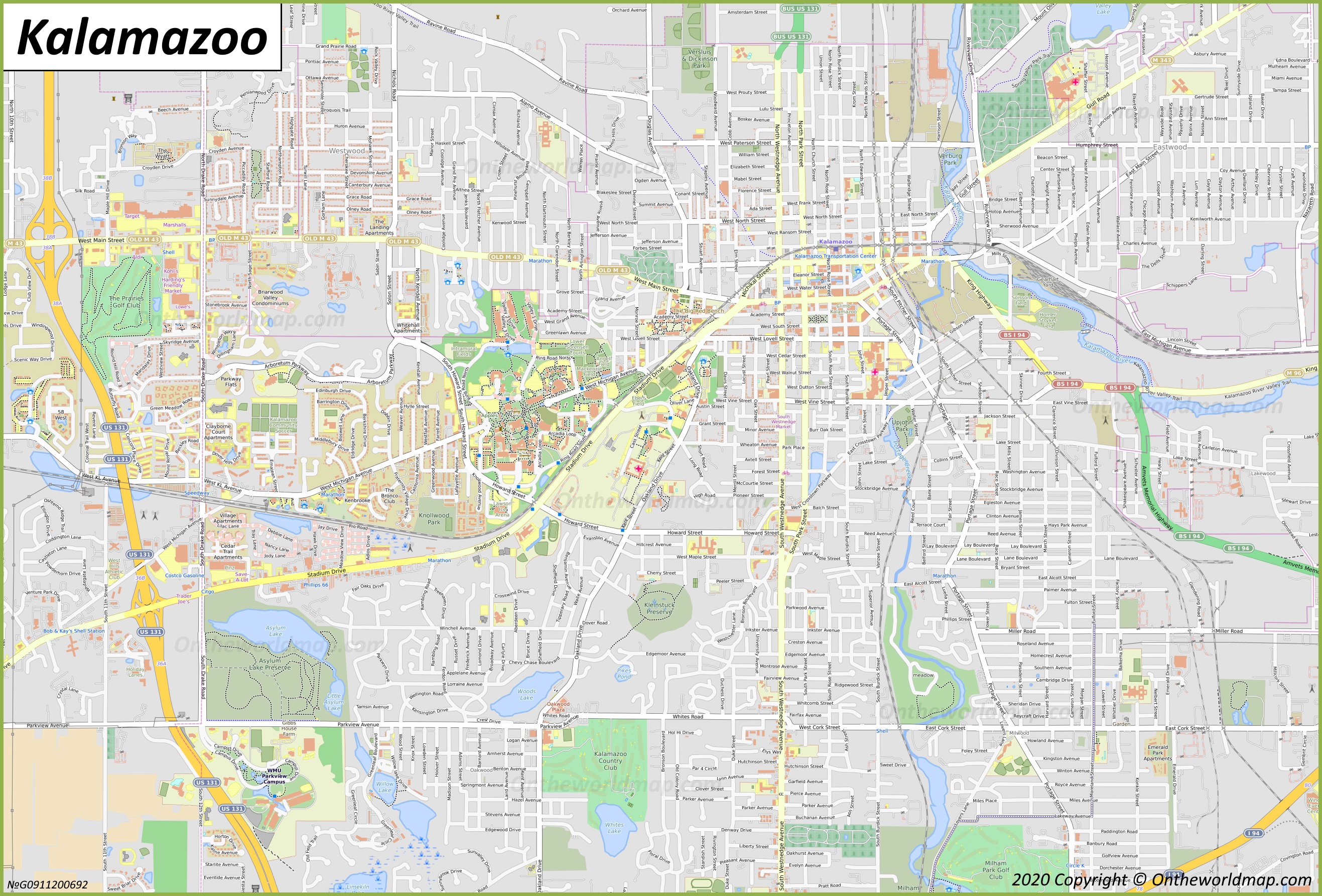 Kalamazoo Map Michigan U S Discover Kalamazoo With Detailed Maps
