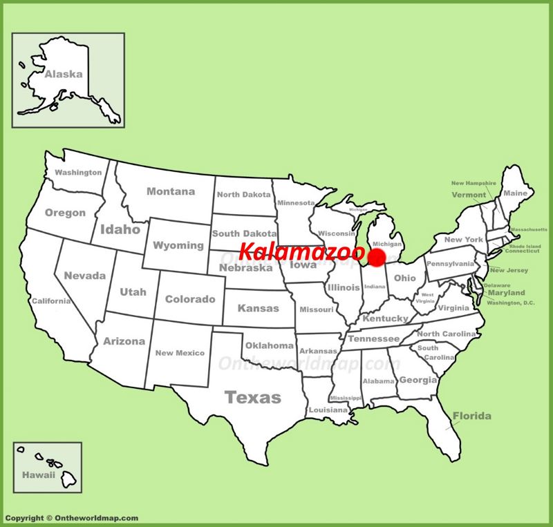 Kalamazoo location on the U.S. Map