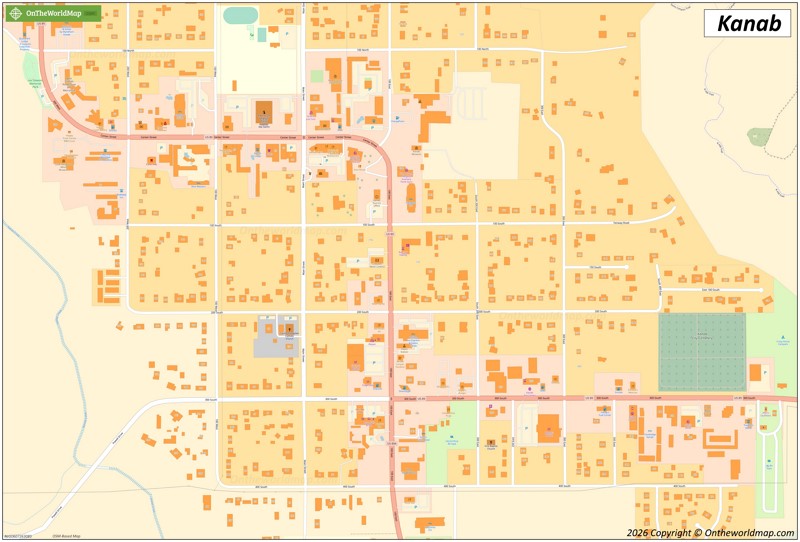 Map of Downtown Kanab