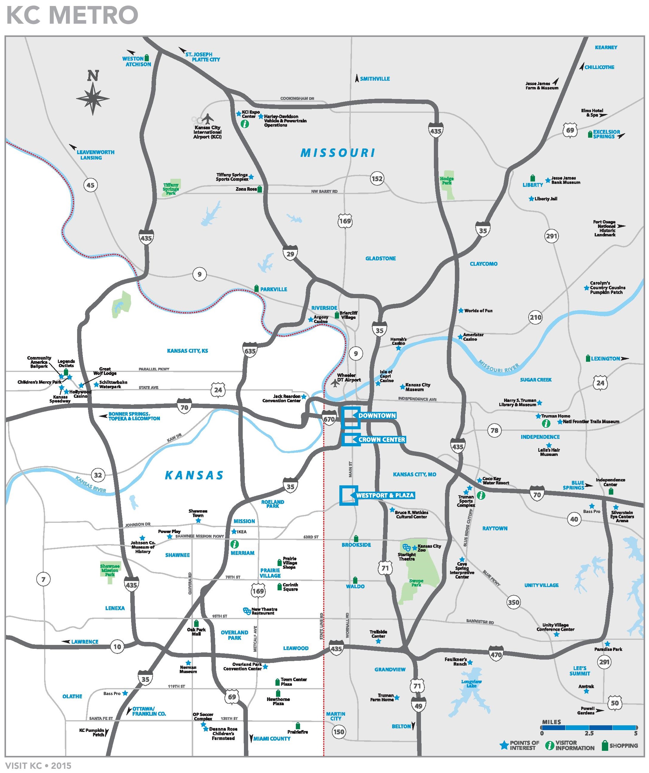 Show Me A Map Of Kansas City Kansas City Metro Area Map