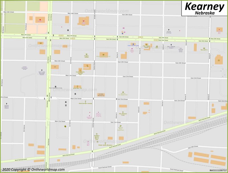 Kearney Downtown Map