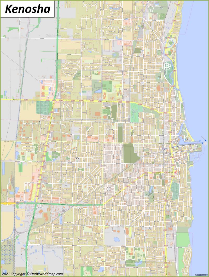 Detailed Map Of Kenosha Max 