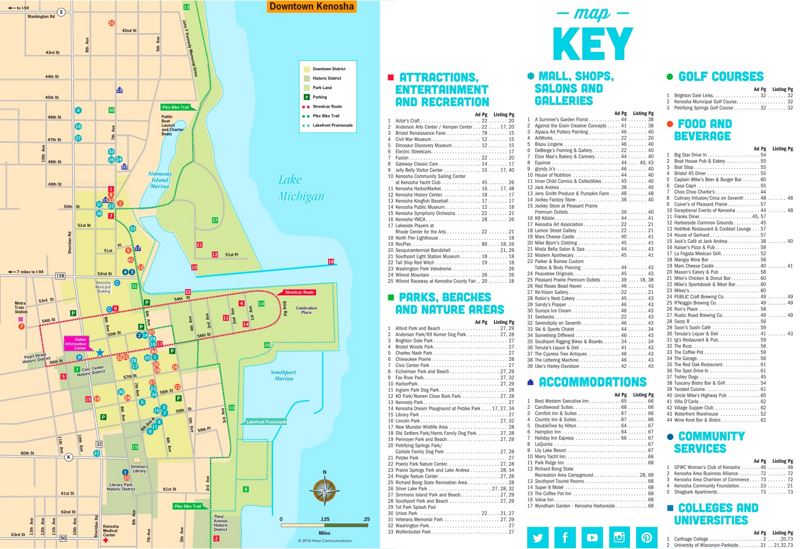 Downtown Kenosha Attractions Map