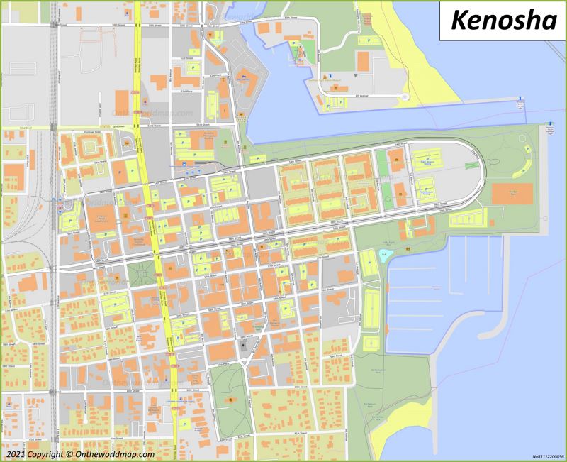 Downtown Kenosha Map