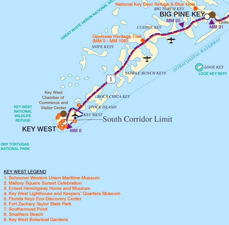 Key West area map