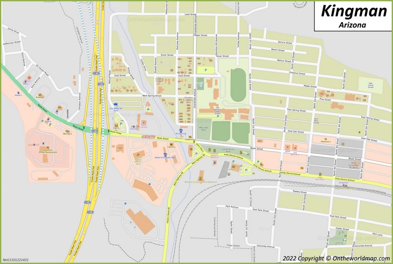 Downtown Kingman Map