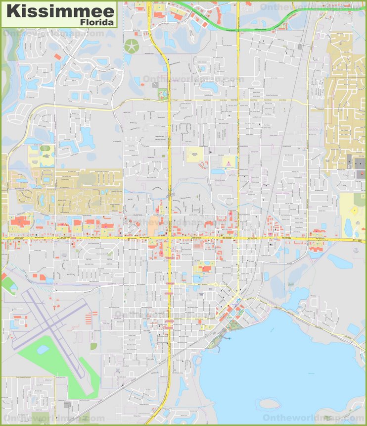 Large Detailed Map Of Kissimmee Max 