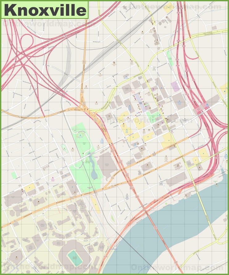 Knoxville downtown map