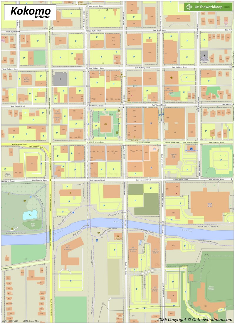 Map of Downtown Kokomo